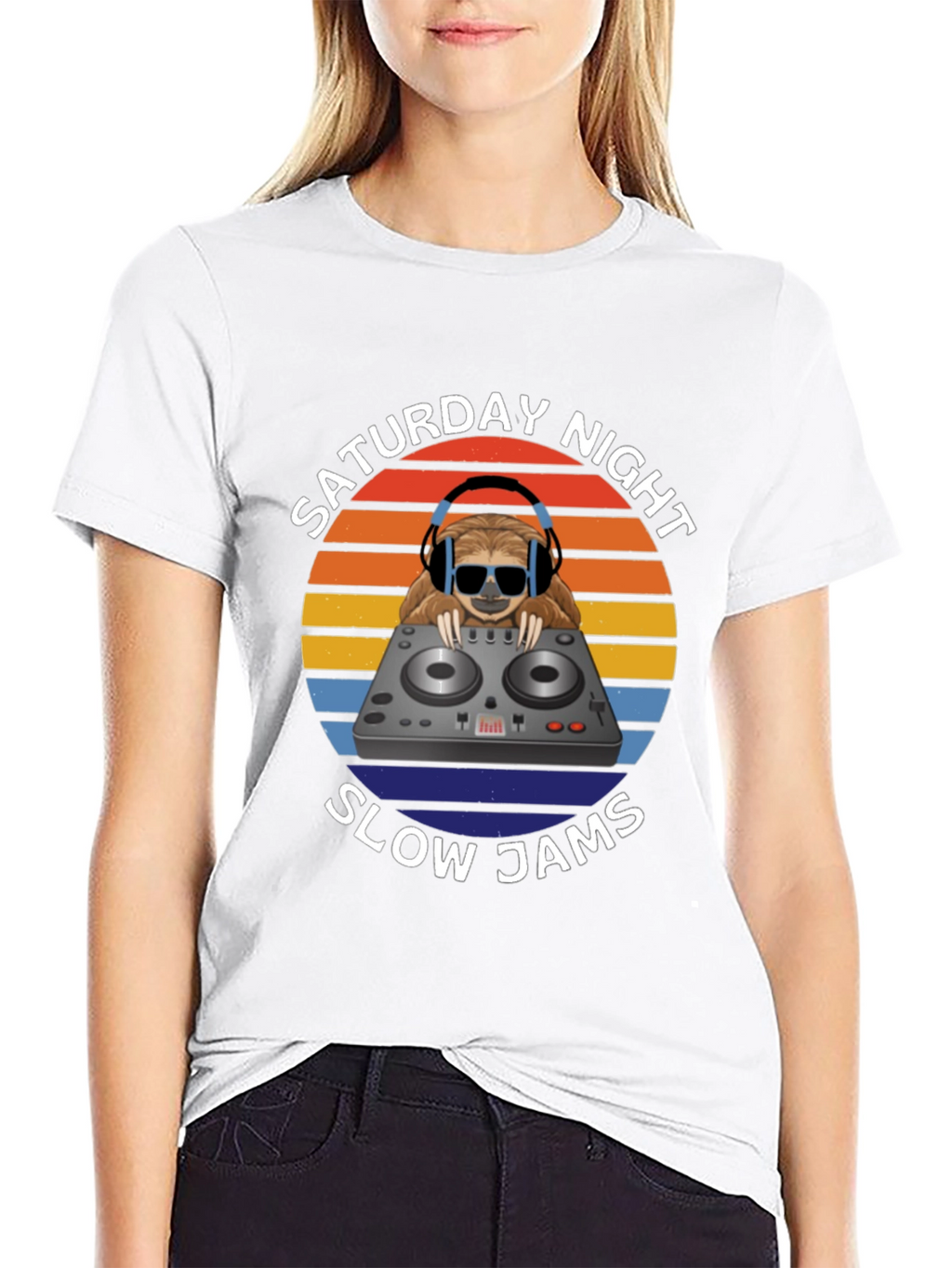 Saturday Night Slow Jams T-Shirt DJ Sloth