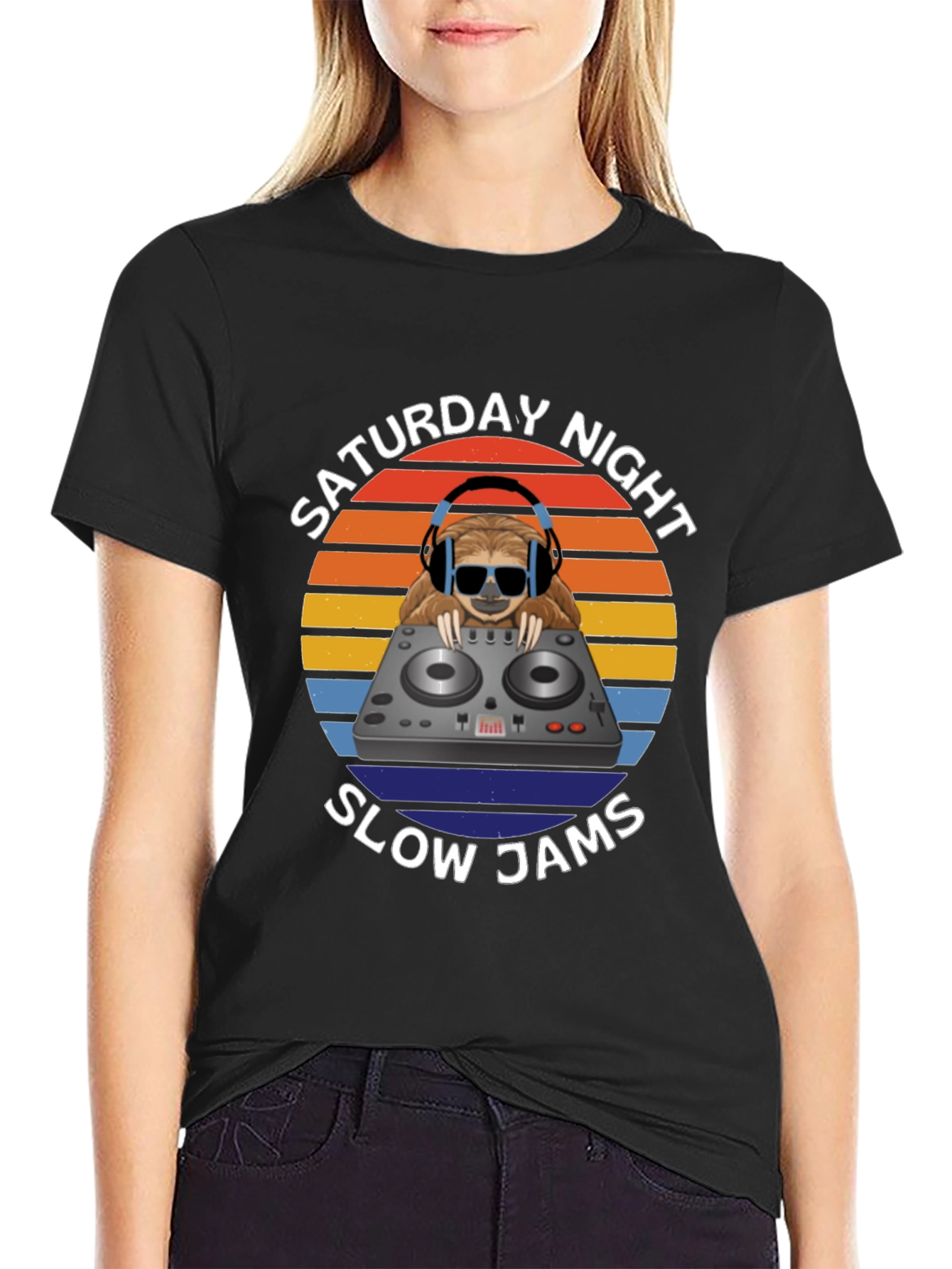 Saturday Night Slow Jams T-Shirt DJ Sloth