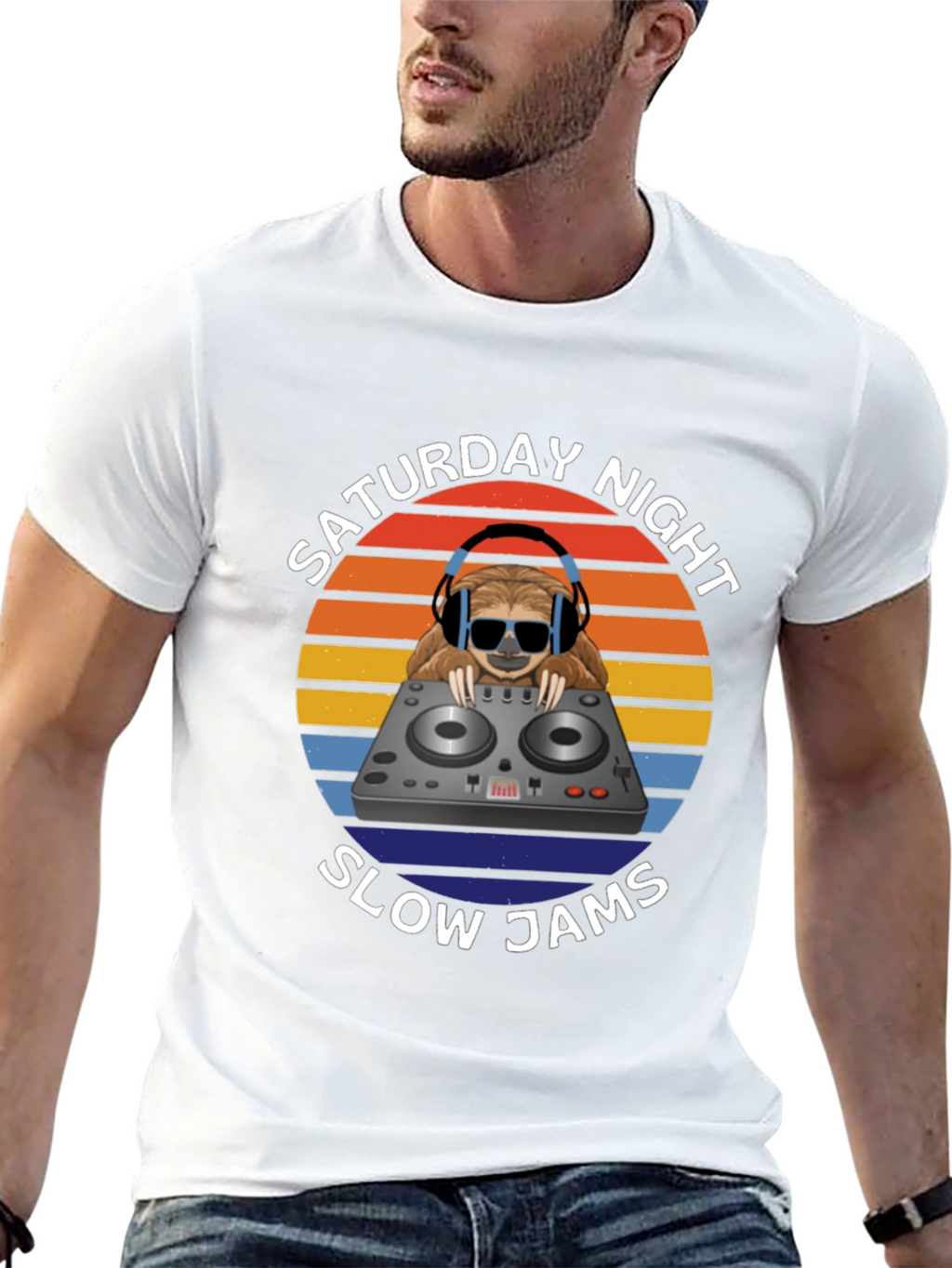 Saturday Night Slow Jams T-Shirt DJ Sloth