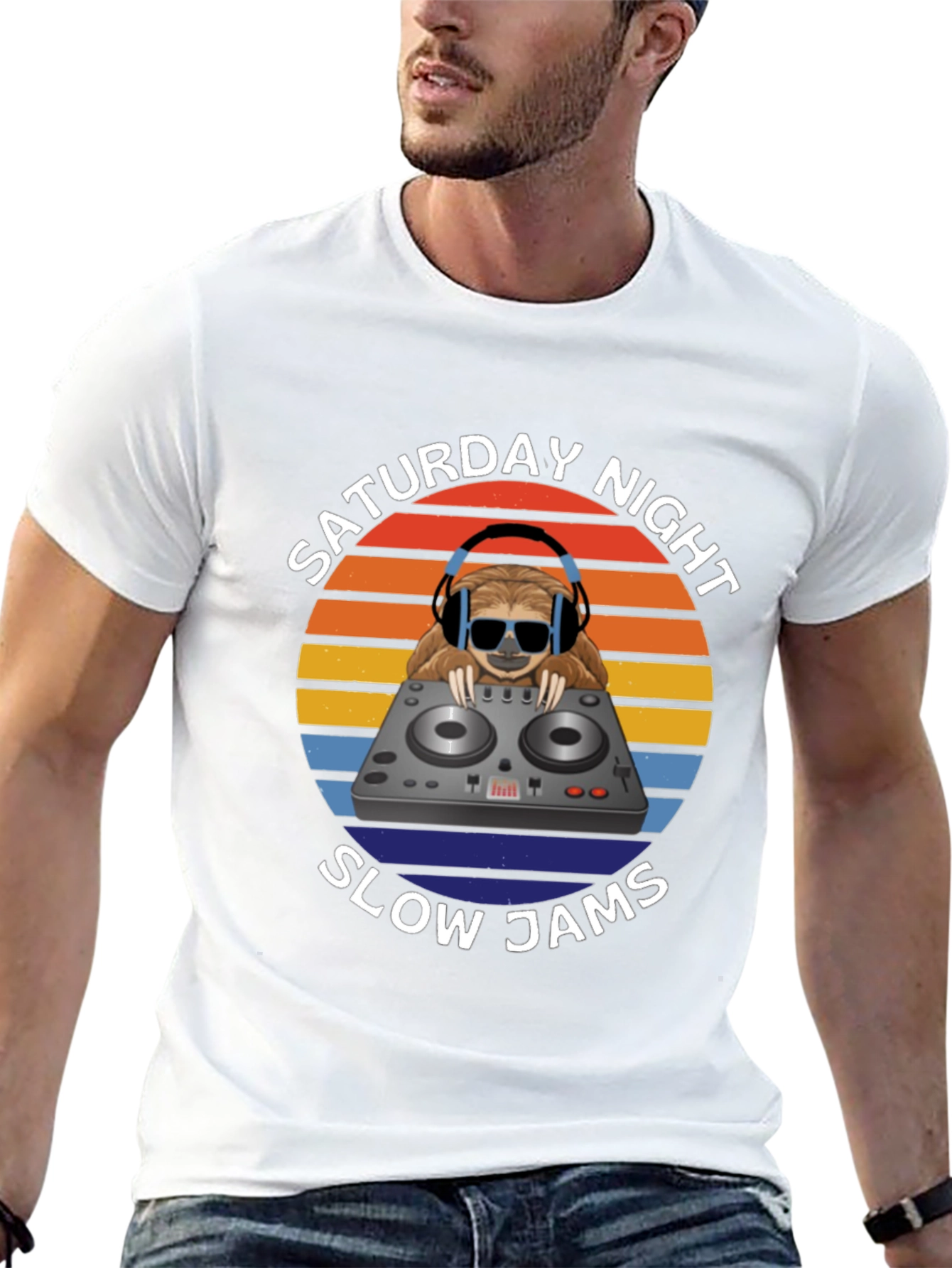Saturday Night Slow Jams T-Shirt DJ Sloth