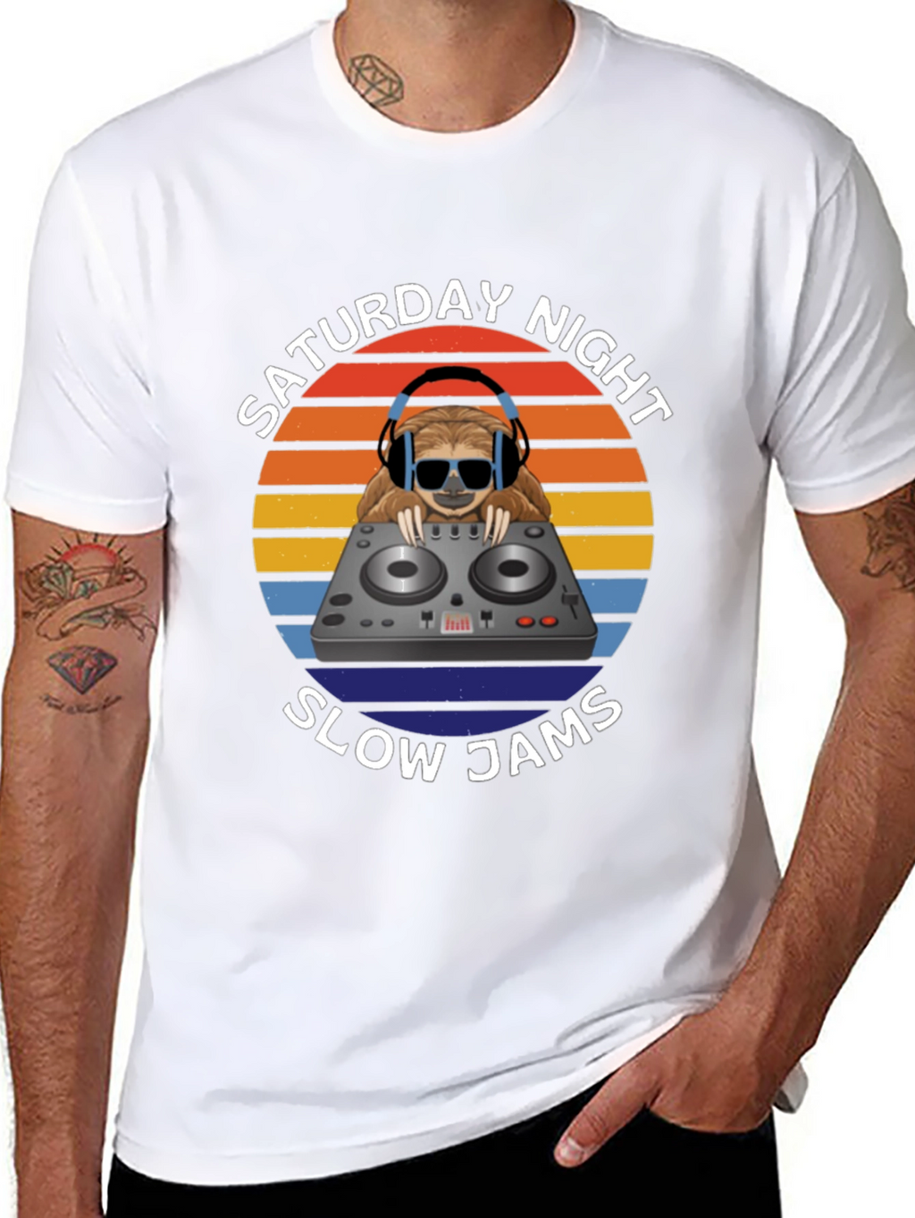 Saturday Night Slow Jams T-Shirt DJ Sloth