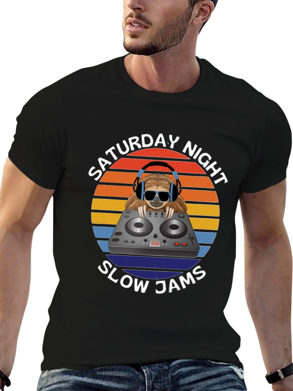 Saturday Night Slow Jams T-Shirt DJ Sloth