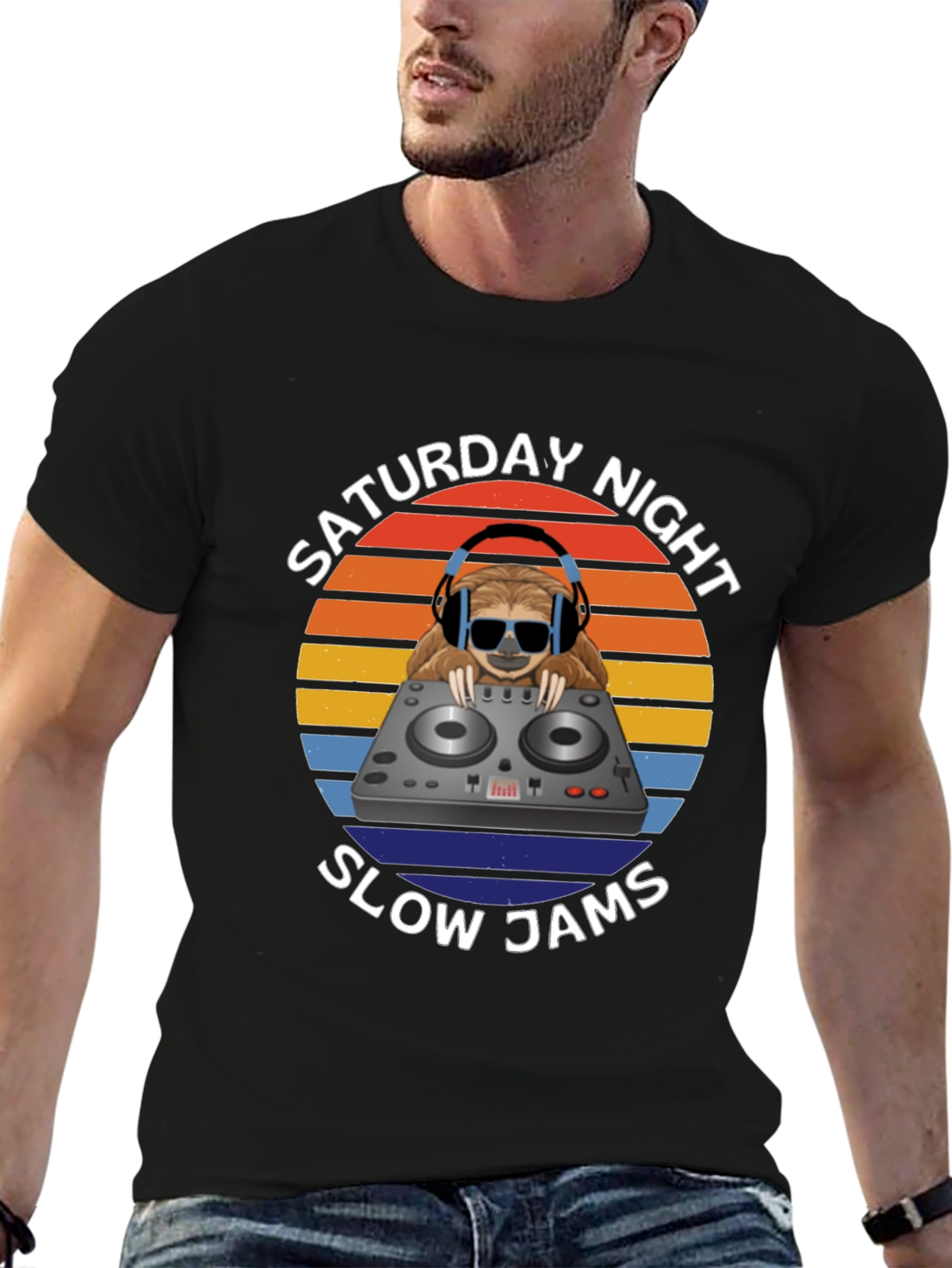 Saturday Night Slow Jams T-Shirt DJ Sloth