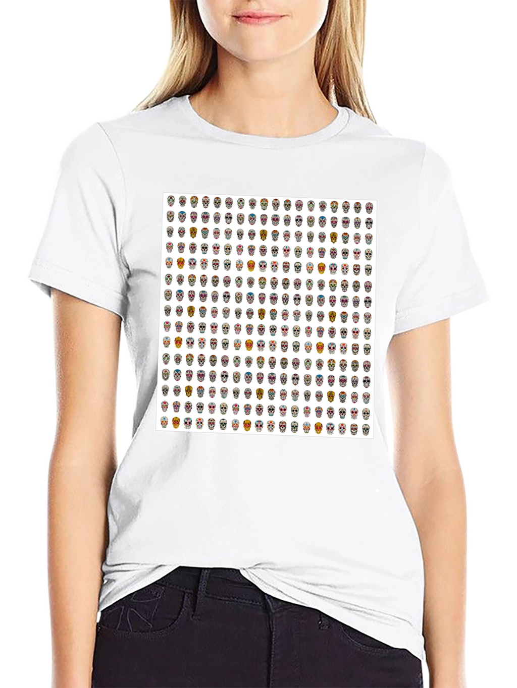 Sugar Skull Patterned Tee