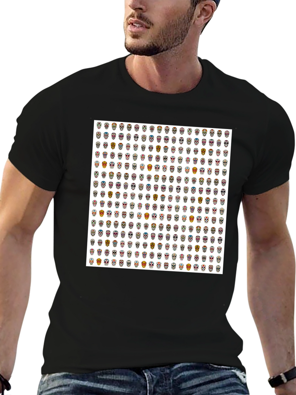 Sugar Skull Patterned Tee