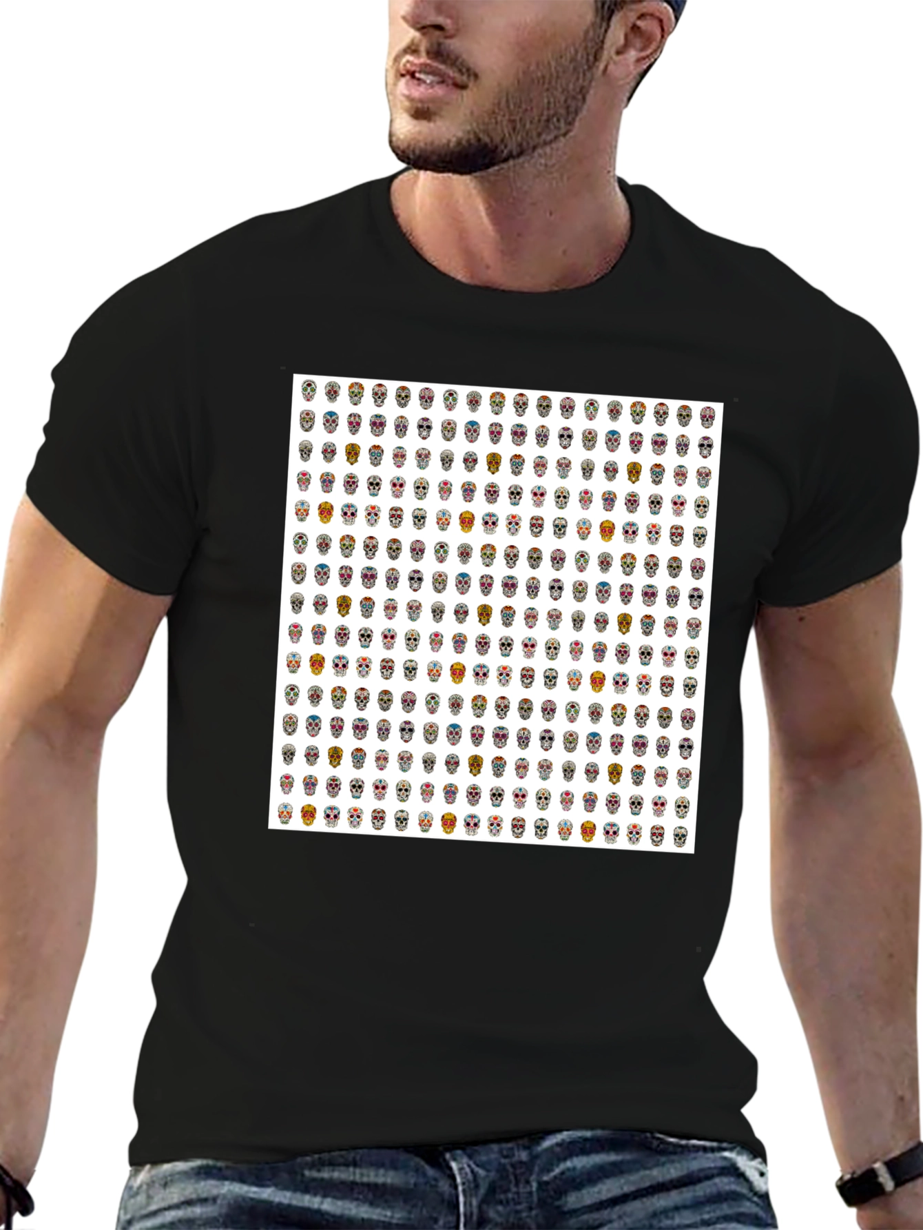Sugar Skull Patterned Tee