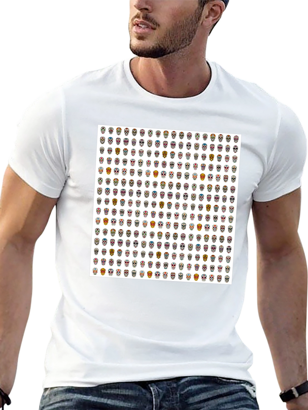 Sugar Skull Patterned Tee