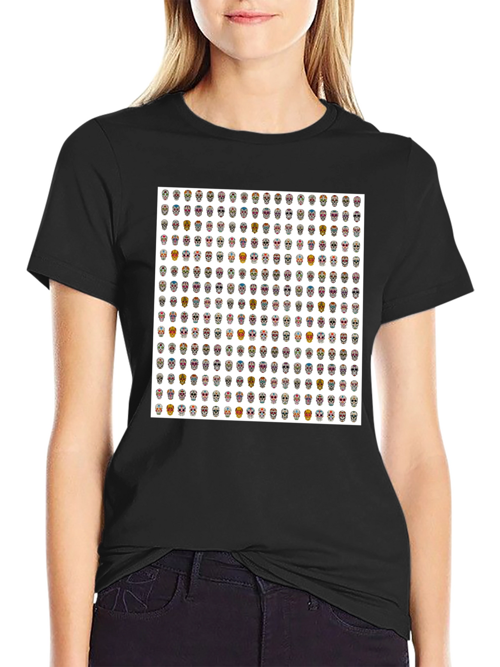 Sugar Skull Patterned Tee