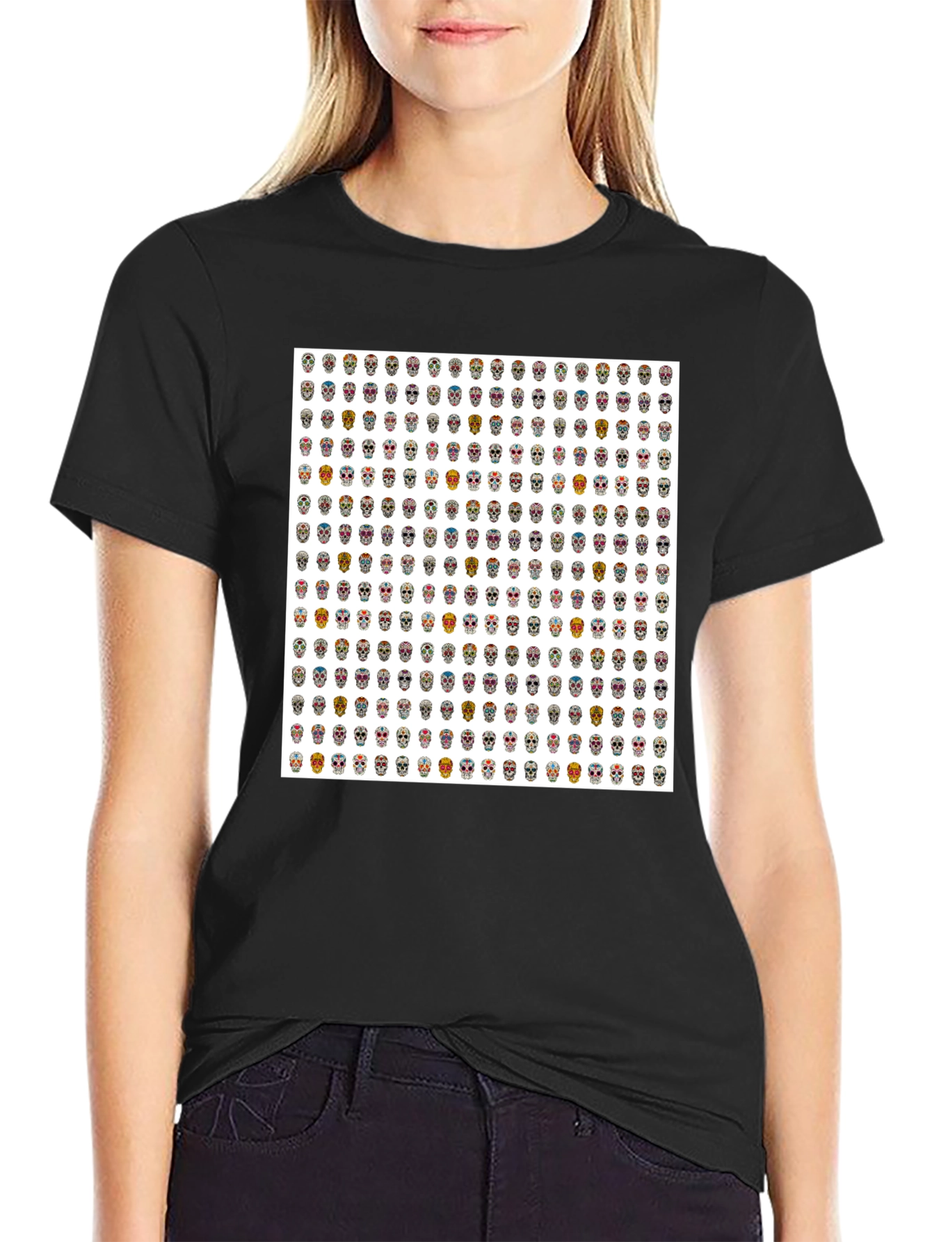 Sugar Skull Patterned Tee