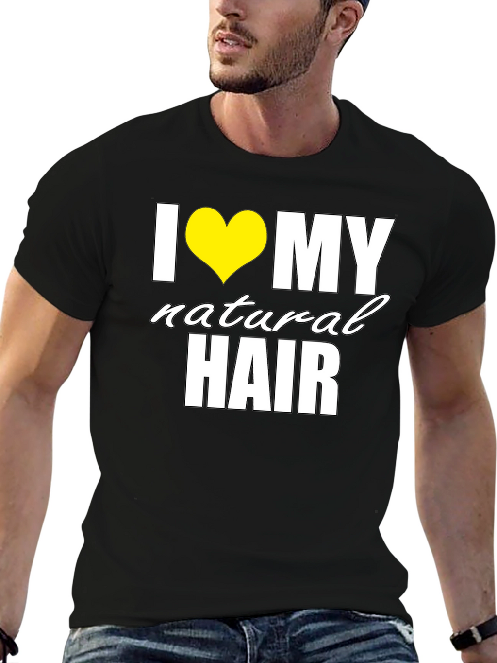 I Love My Natural Hair Black T-Shirt
