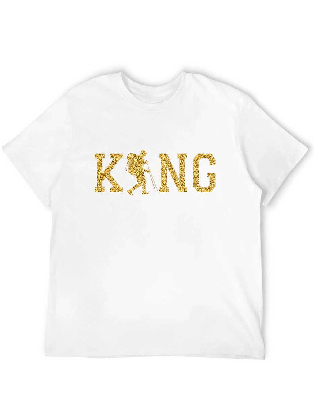 Hiking King T-Shirt - Gold Glitter Design