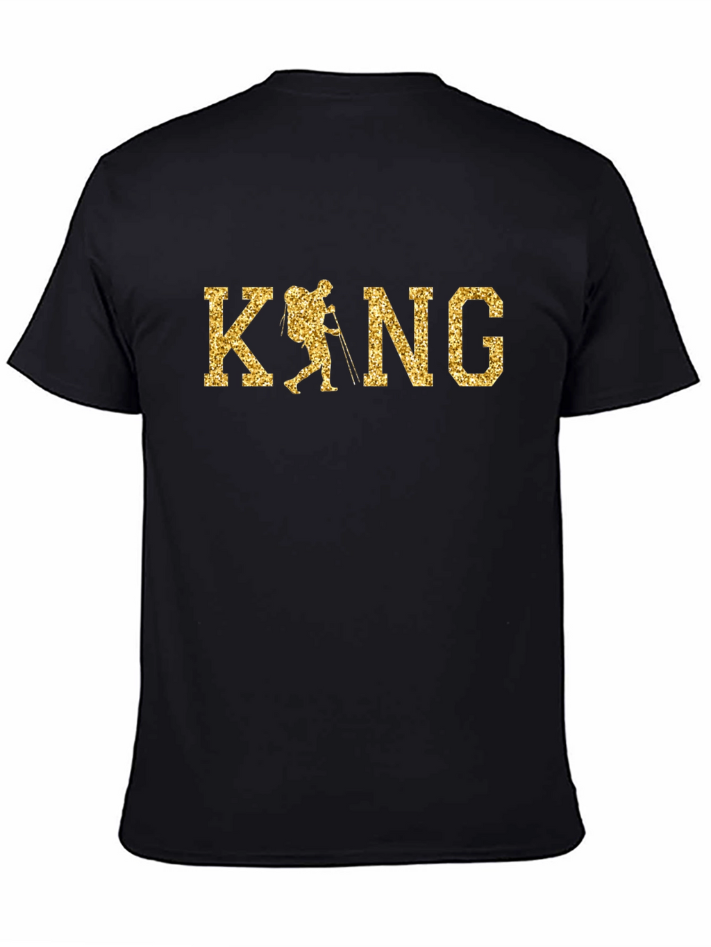 Hiking King T-Shirt - Gold Glitter Design