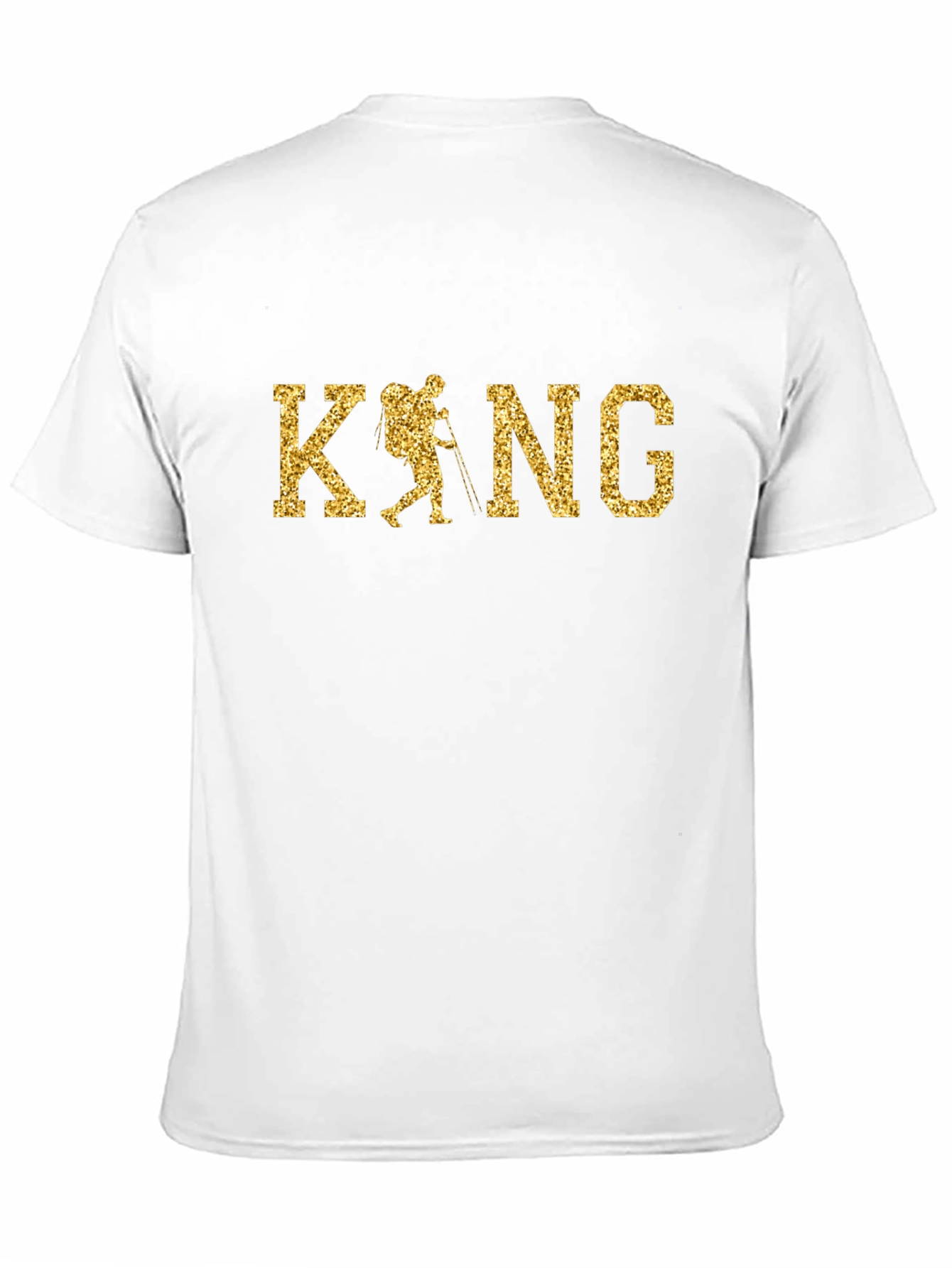 Hiking King T-Shirt - Gold Glitter Design