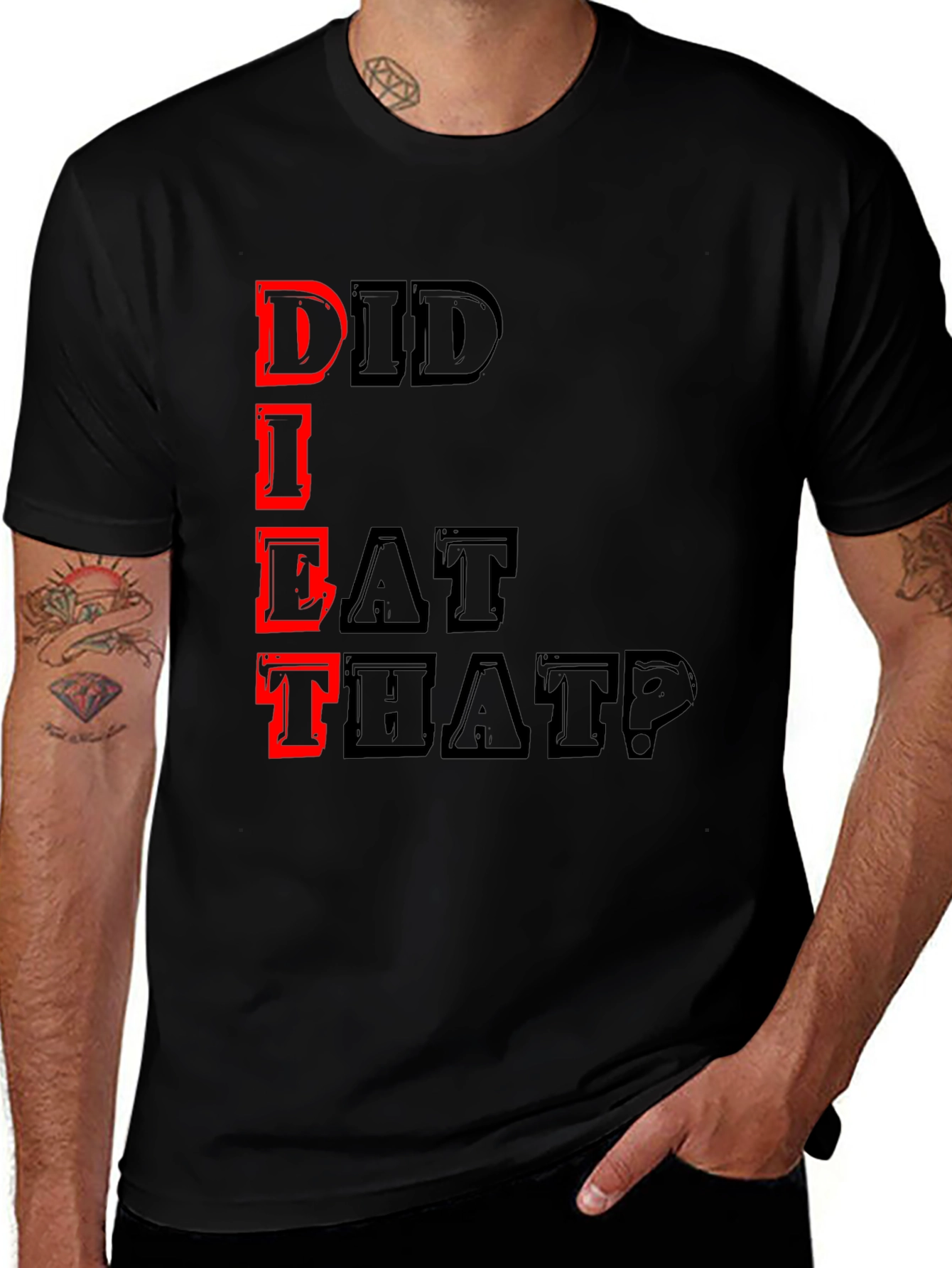 Did I Eat That? Graphic Tee - Black T-Shirt