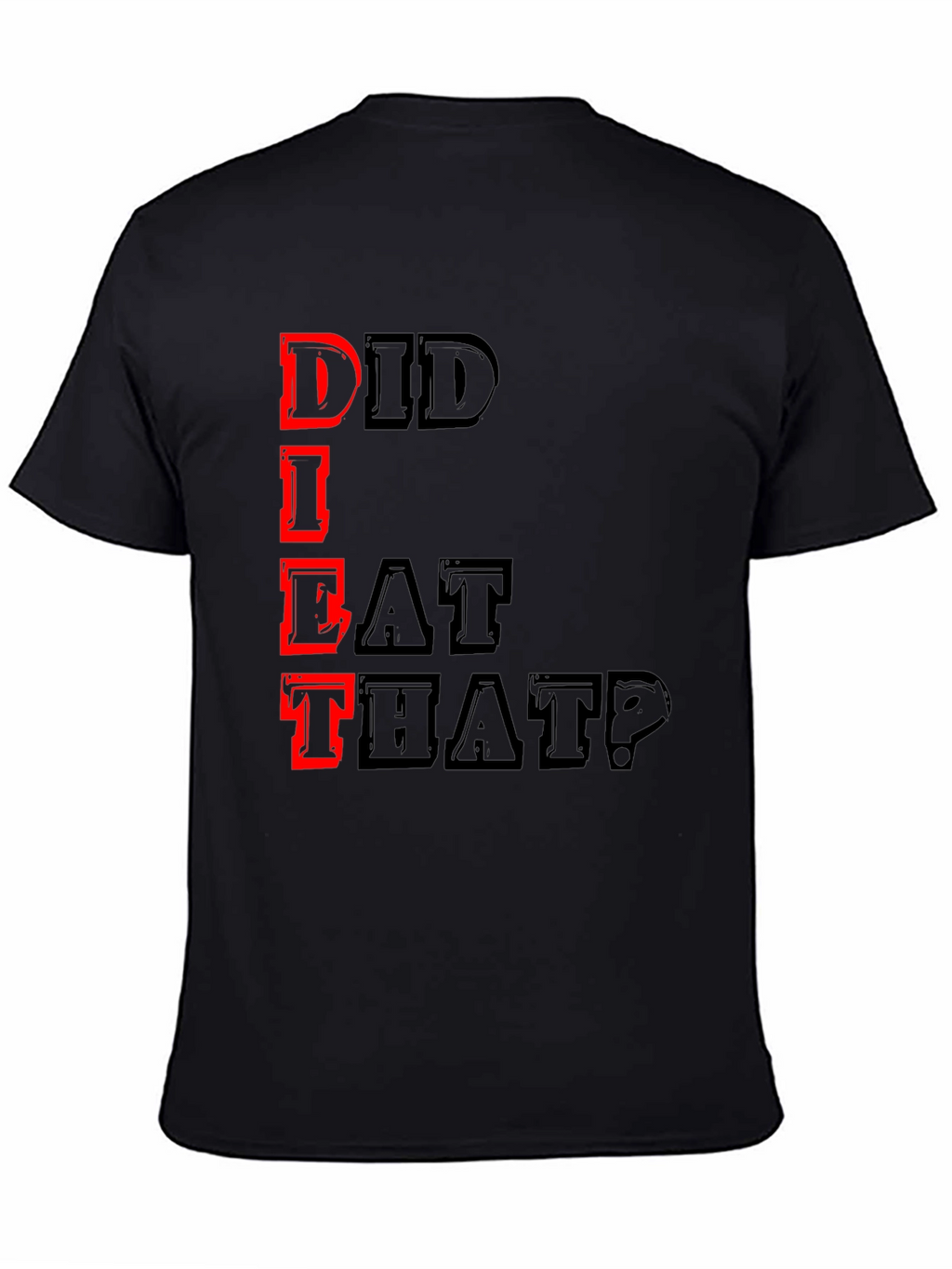 Did I Eat That? Graphic Tee - Black T-Shirt