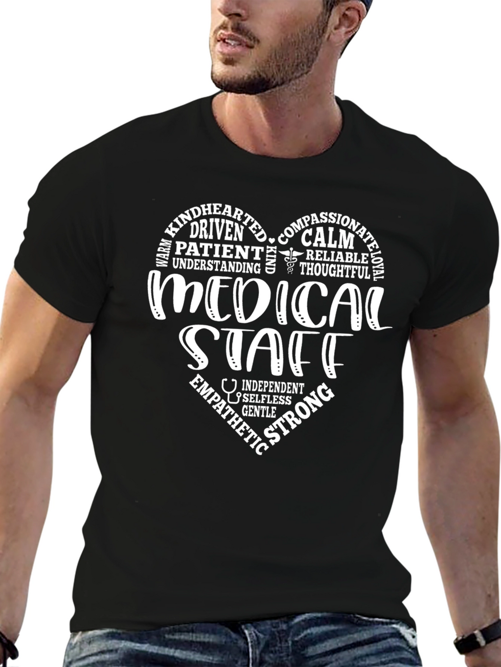 Medical Staff Heart Graphic Tee