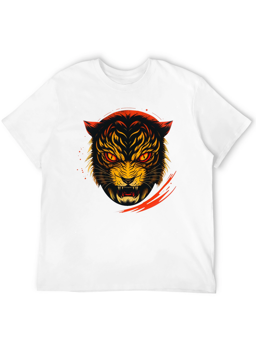 Roaring Tiger Graphic Tee - Black Cotton T-Shirt