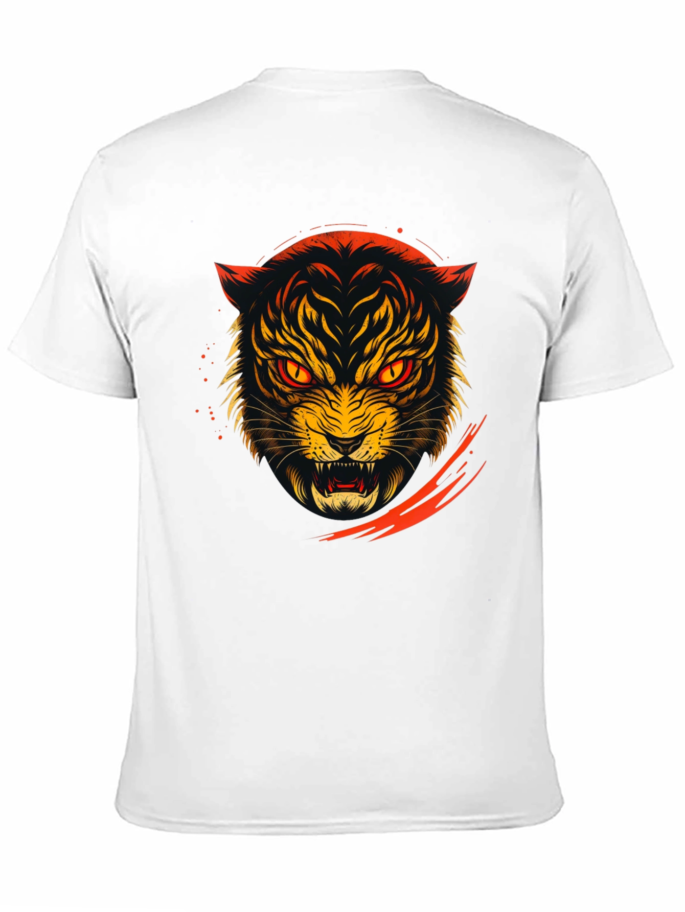 Roaring Tiger Graphic Tee - Black Cotton T-Shirt
