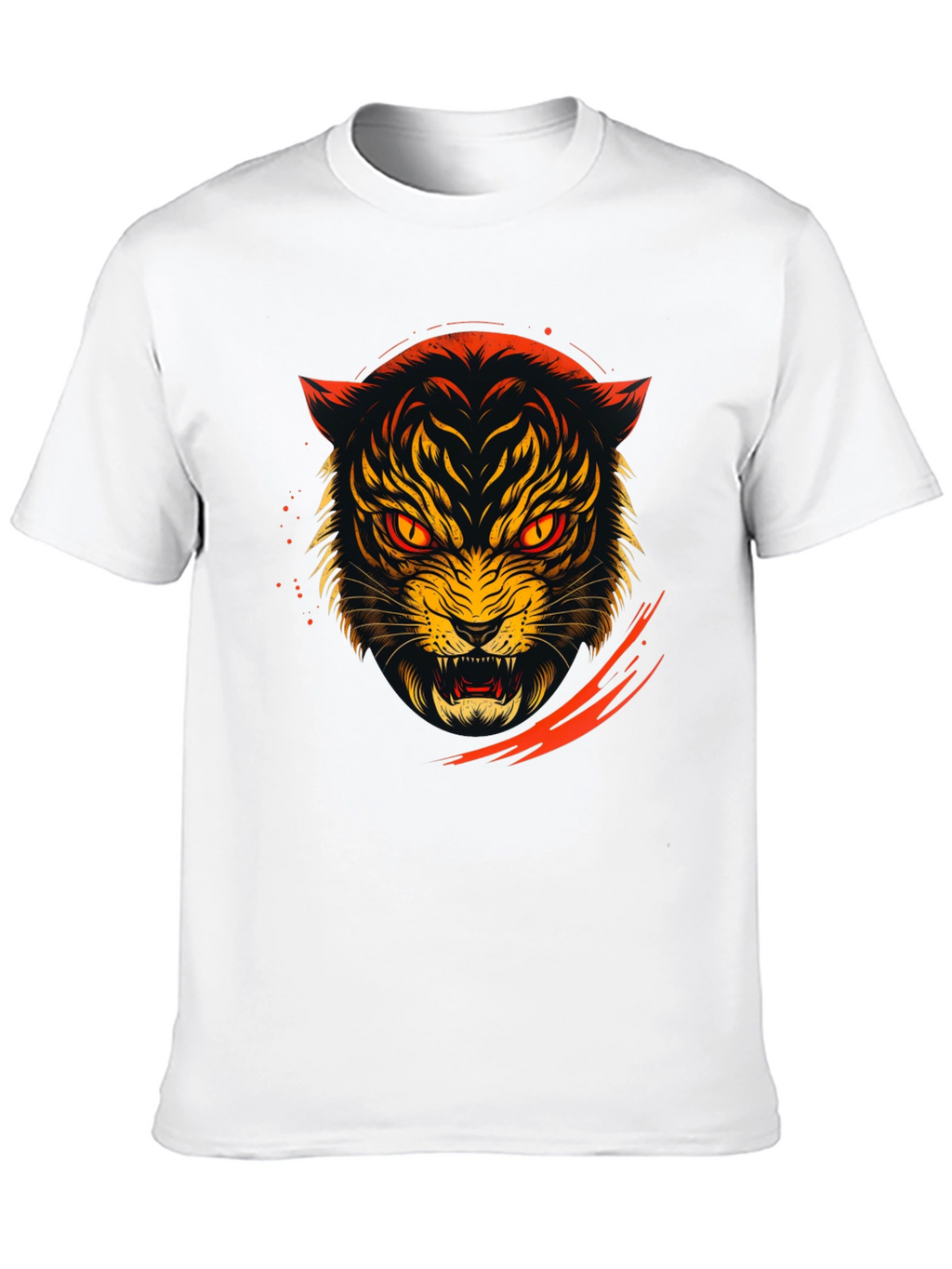 Roaring Tiger Graphic Tee - Black Cotton T-Shirt