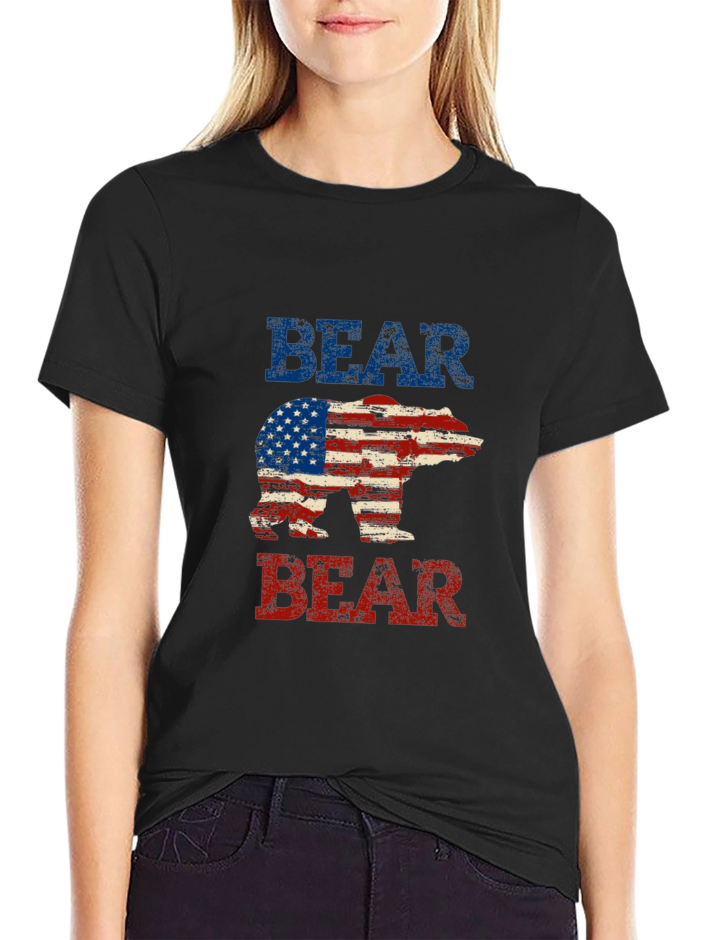 American Flag Bear Patriotic T-Shirt