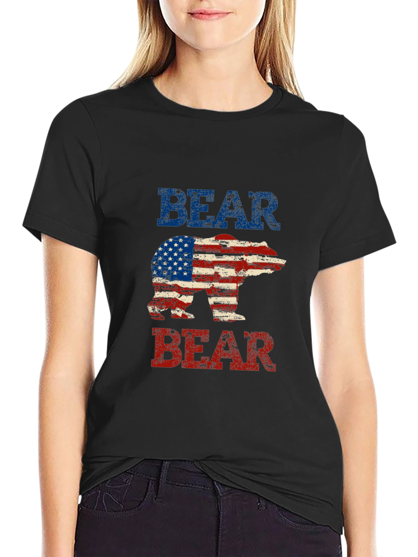 American Flag Bear Patriotic T-Shirt