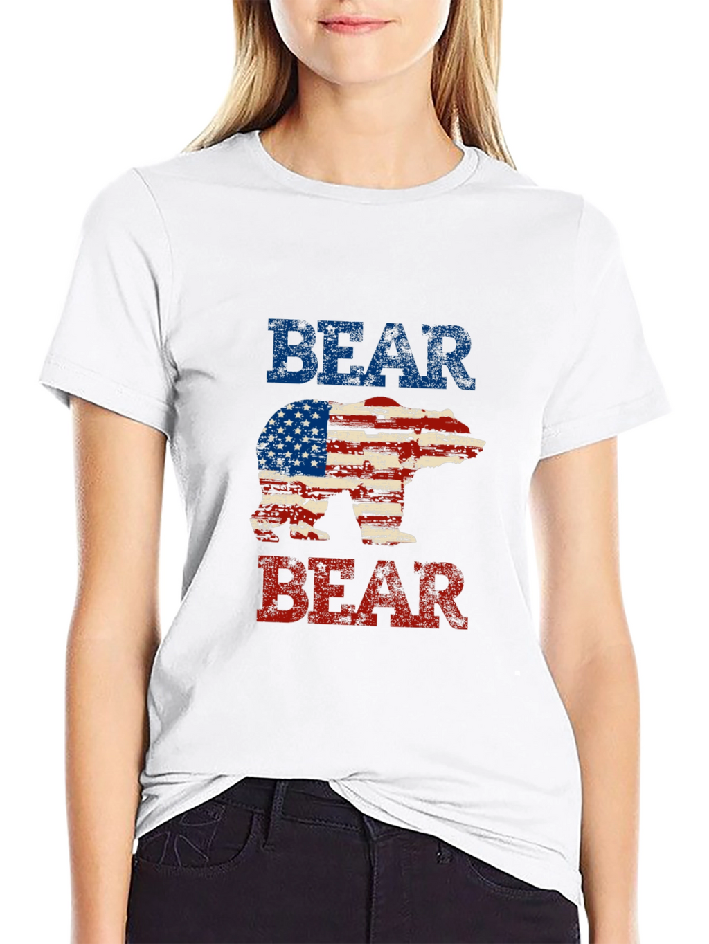 American Flag Bear Patriotic T-Shirt