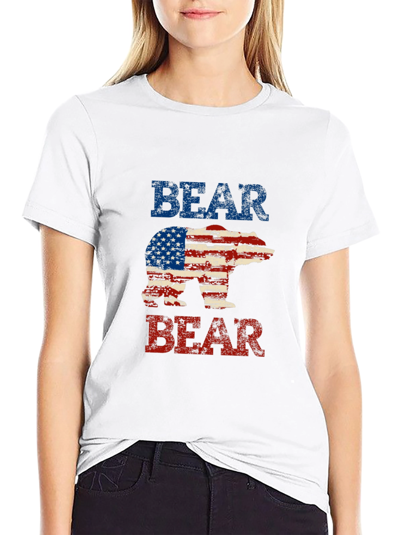 American Flag Bear Patriotic T-Shirt