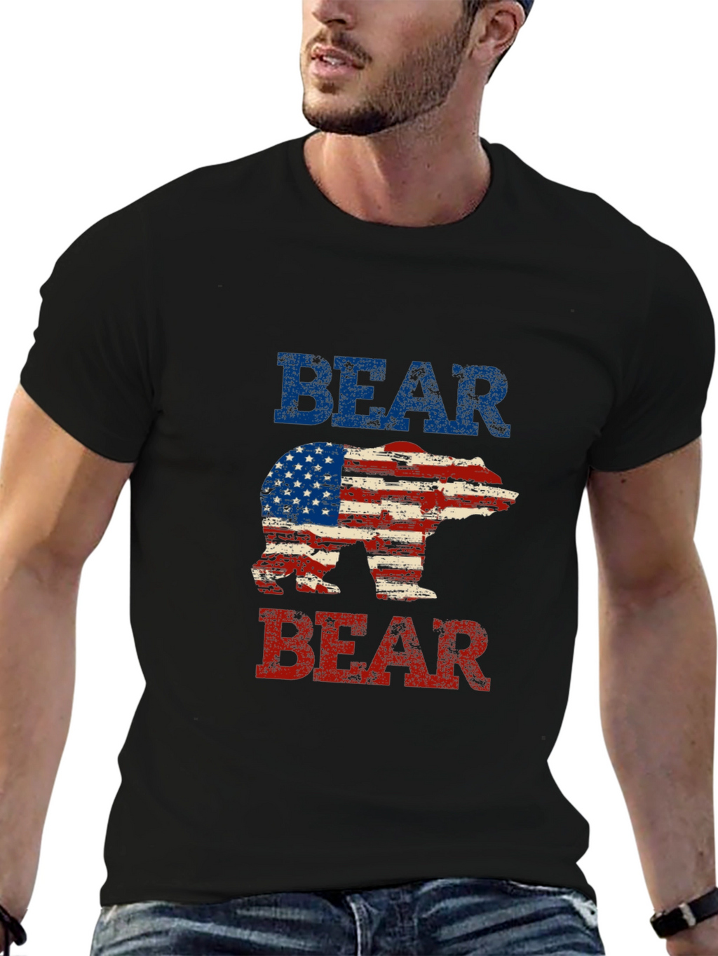 American Flag Bear Patriotic T-Shirt