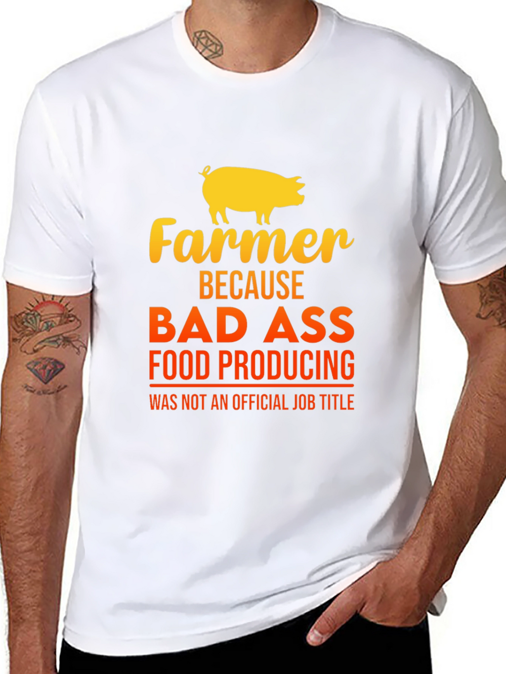 Farmer Bad Ass Food Producing Black T-Shirt