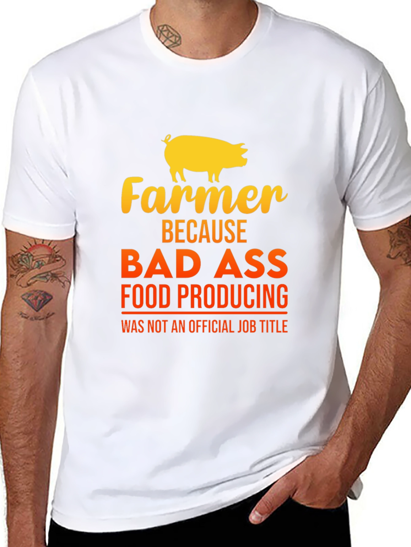 Farmer Bad Ass Food Producing Black T-Shirt