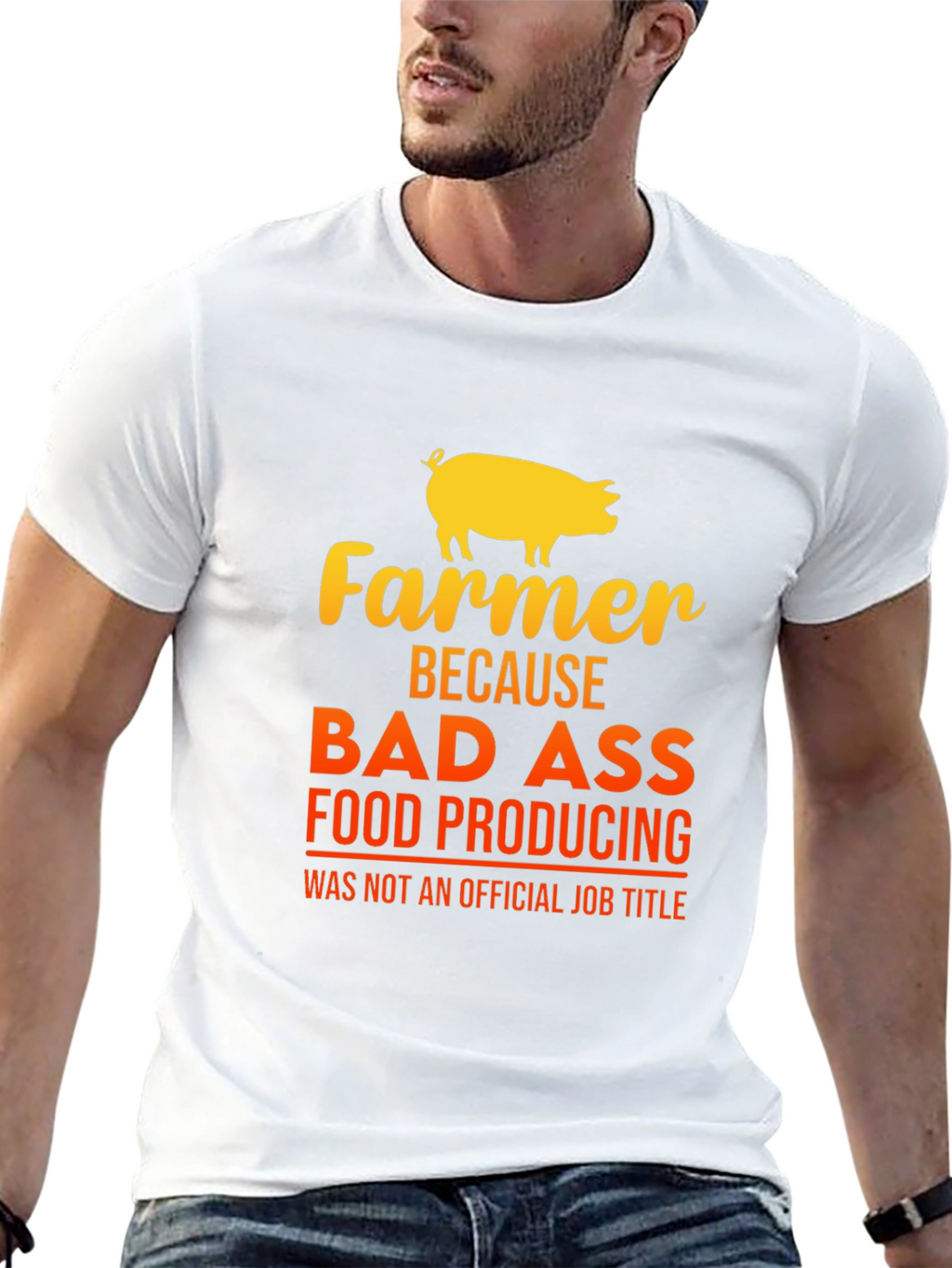 Farmer Bad Ass Food Producing Black T-Shirt