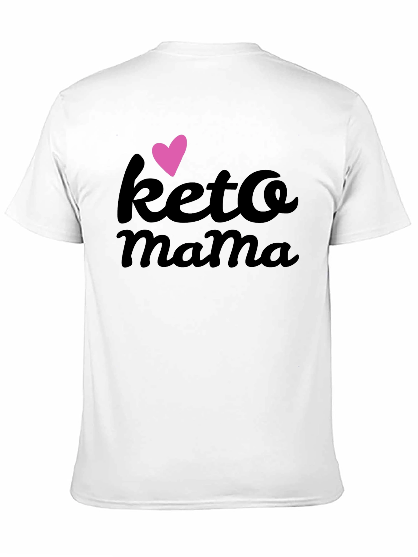 Keto Mama Black T-Shirt with Heart Graphic