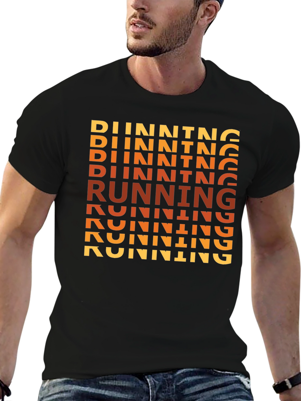 Running Graphic Tee - Retro Runner Design