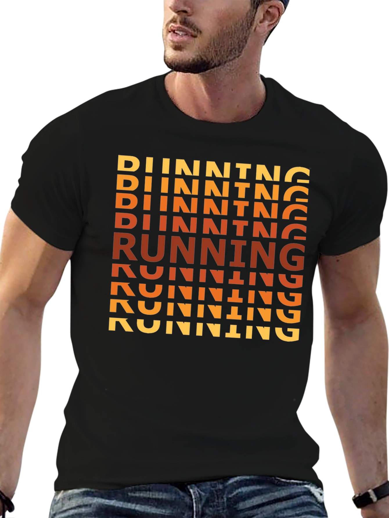 Running Graphic Tee - Retro Runner Design