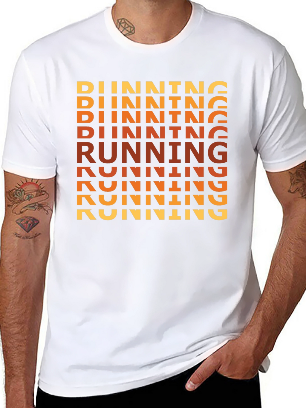 Running Graphic Tee - Retro Runner Design