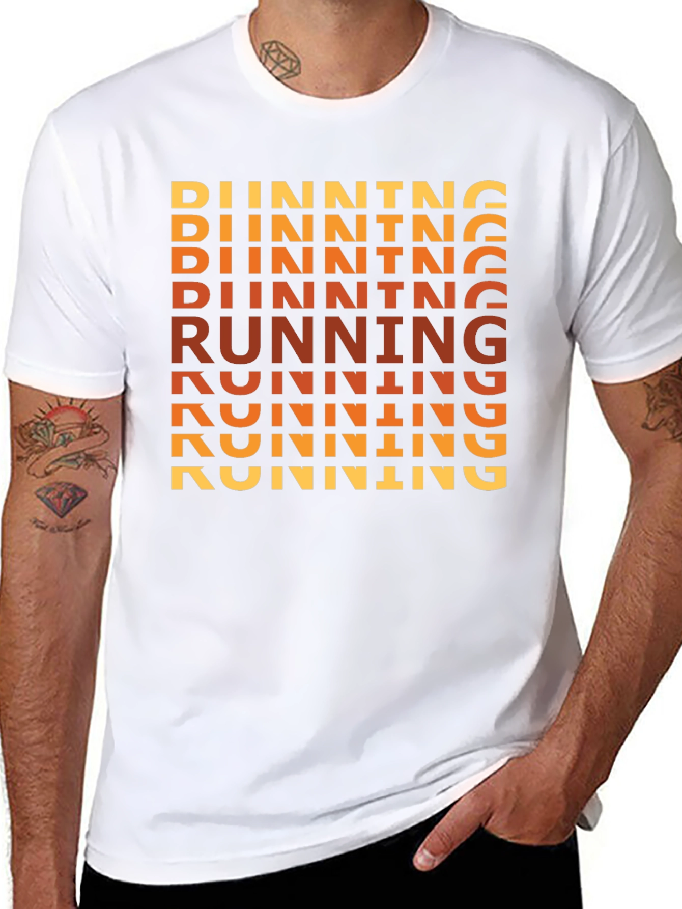 Running Graphic Tee - Retro Runner Design