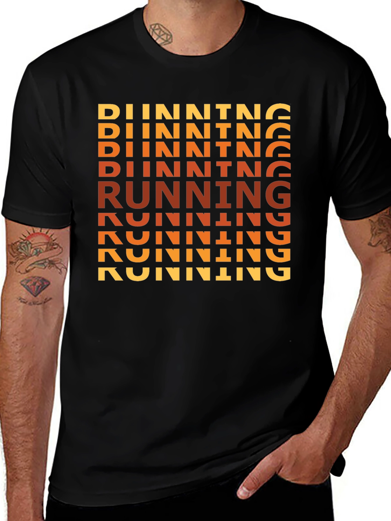 Running Graphic Tee - Retro Runner Design