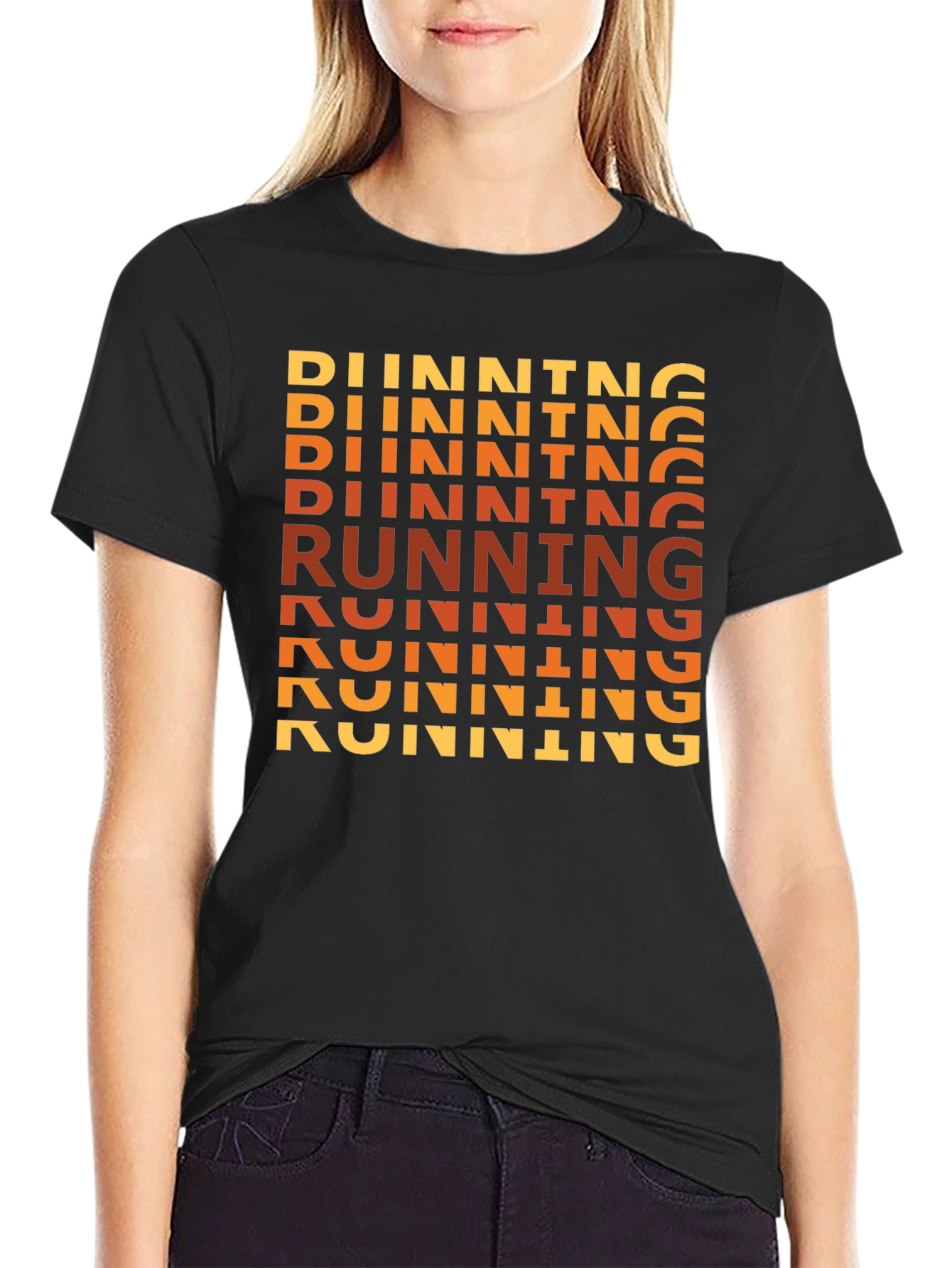 Running Graphic Tee - Retro Runner Design
