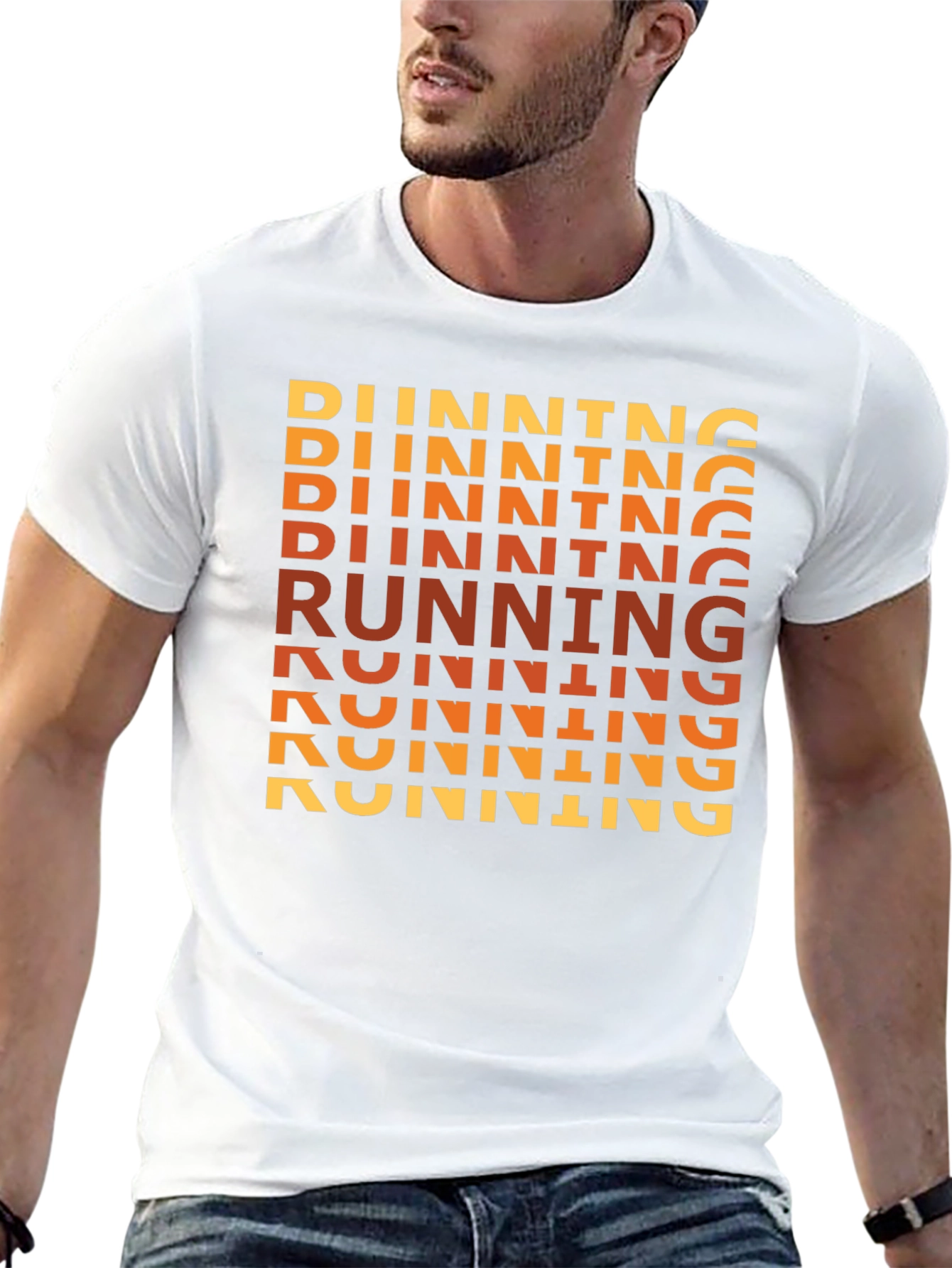 Running Graphic Tee - Retro Runner Design