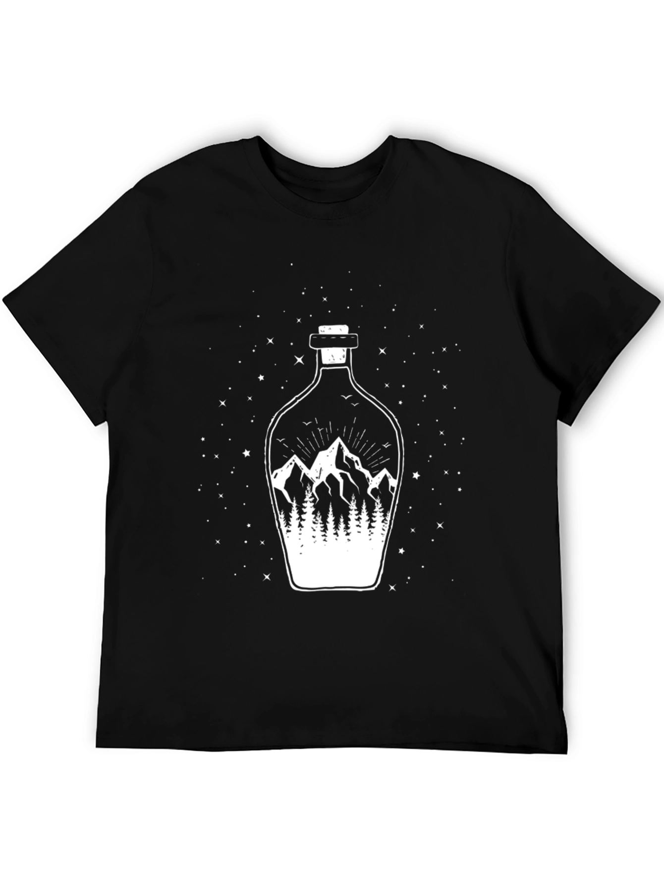 Mountain Landscape Graphic Tee - Mens Black T-Shirt