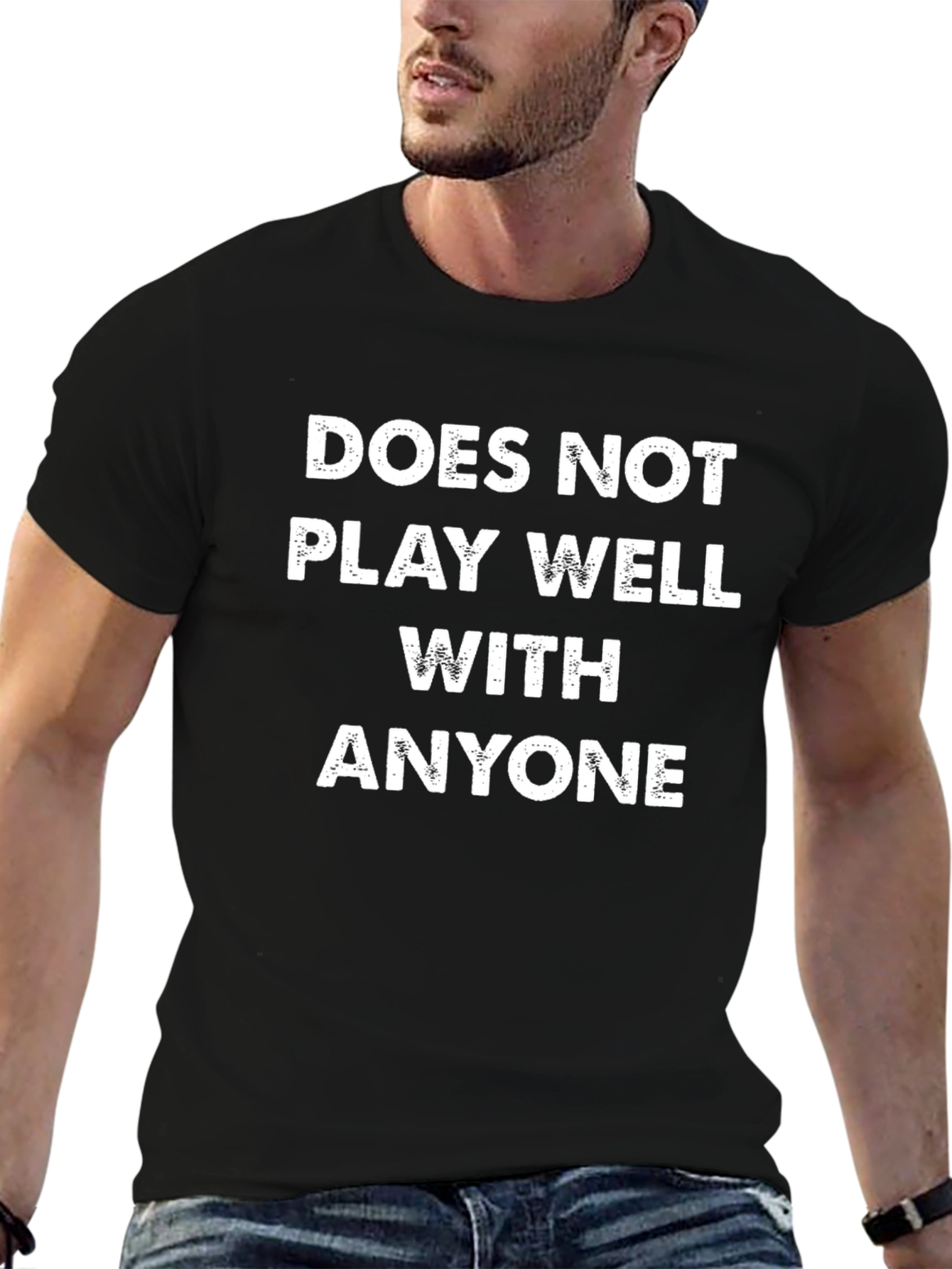 Funny Sarcastic Graphic Tee - Does Not Play Well