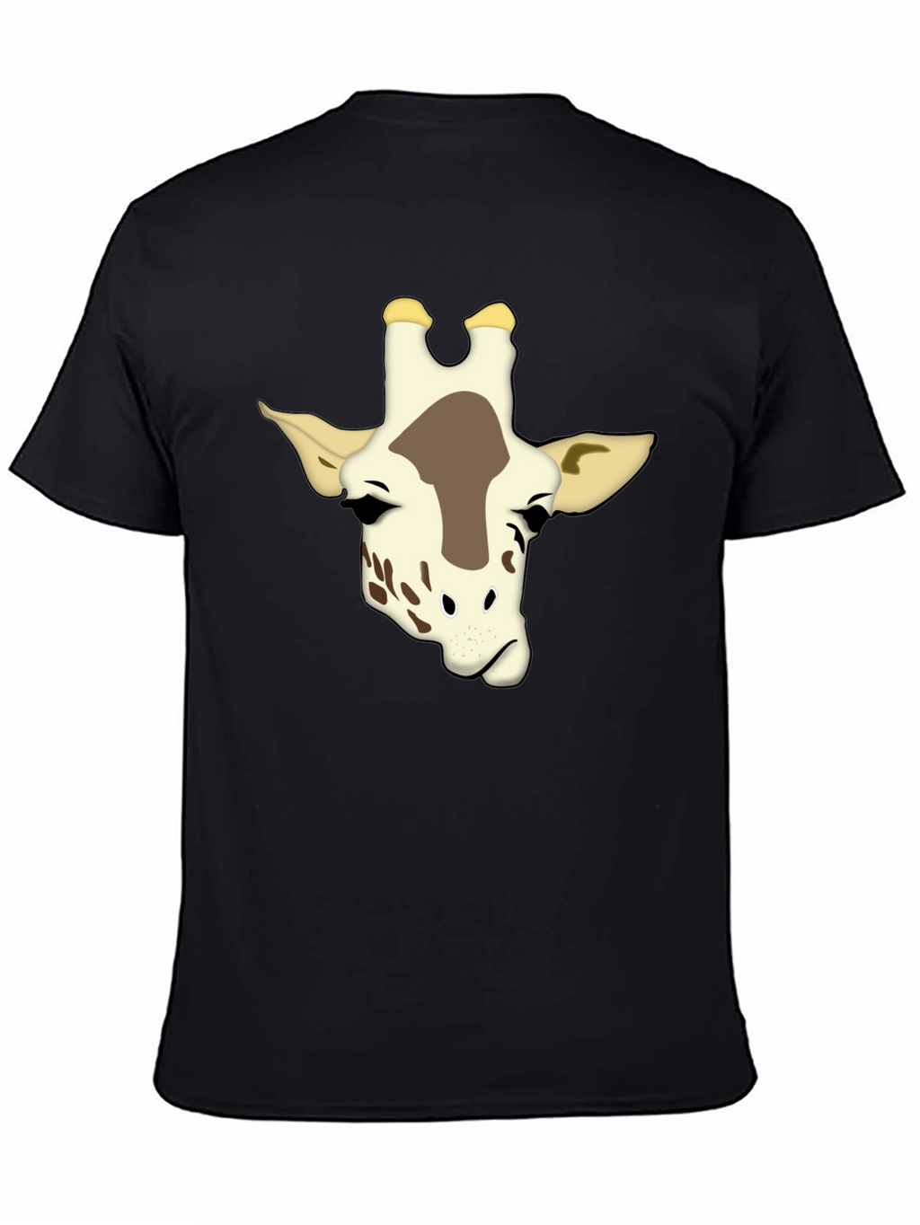 Giraffe Graphic Print Black T-Shirt