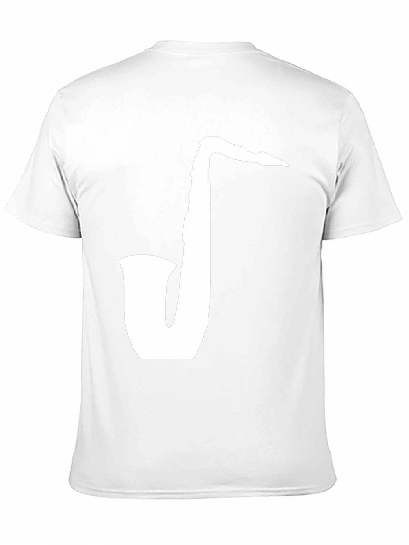 Saxophone Graphic Tee - Classic Black Cotton T-Shirt