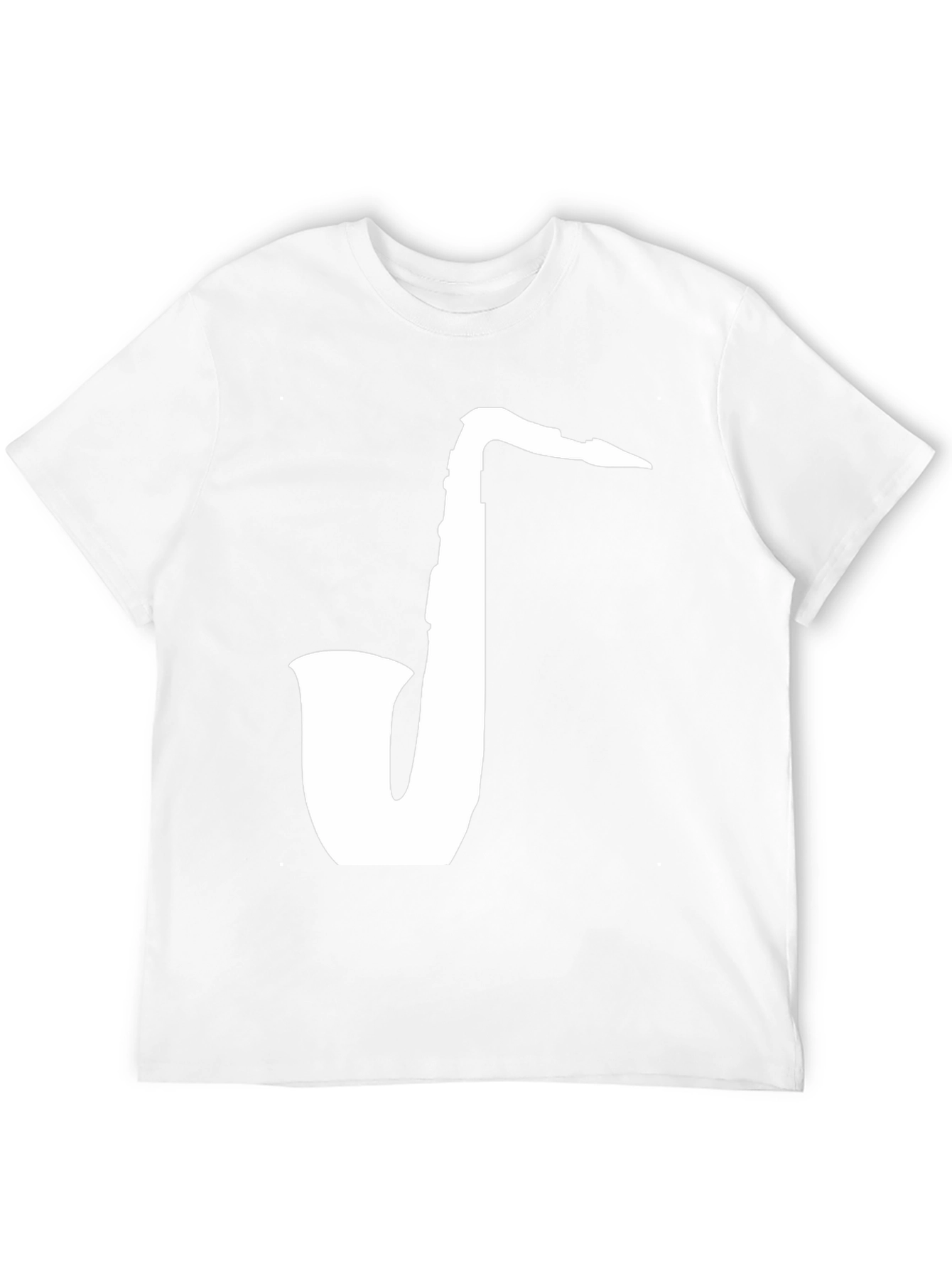 Saxophone Graphic Tee - Classic Black Cotton T-Shirt