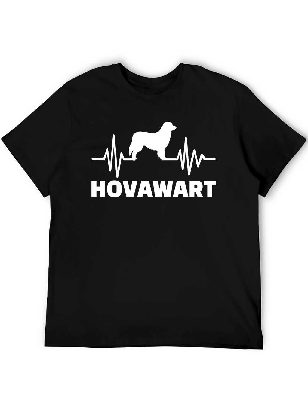 Hovawart Dog Breed Heartbeat T-Shirt - Black