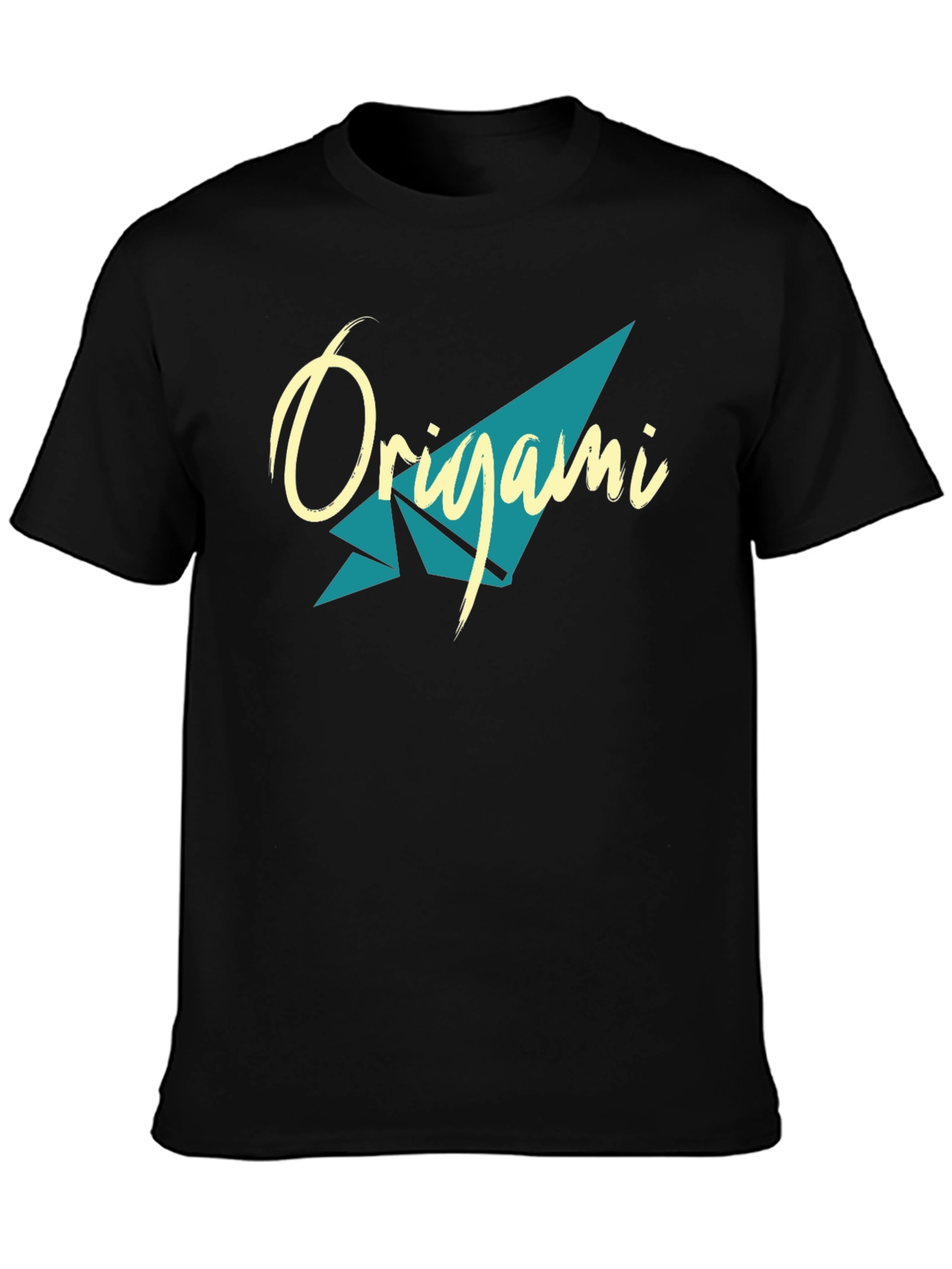 Origami Graphic Tee - Stylish & Comfortable Black T-Shirt