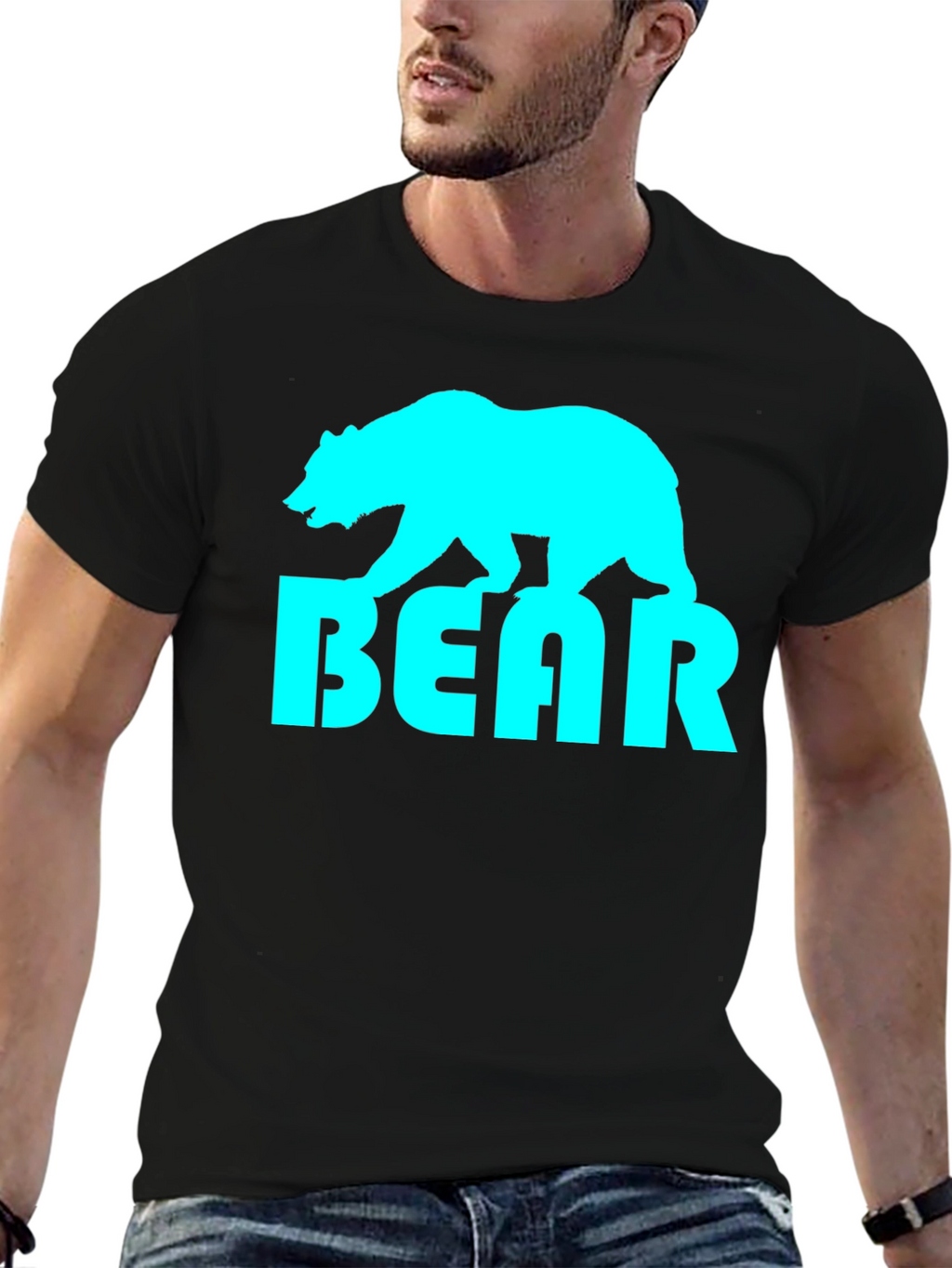 Cool Bear Graphic Tee - Stylish Black T-Shirt