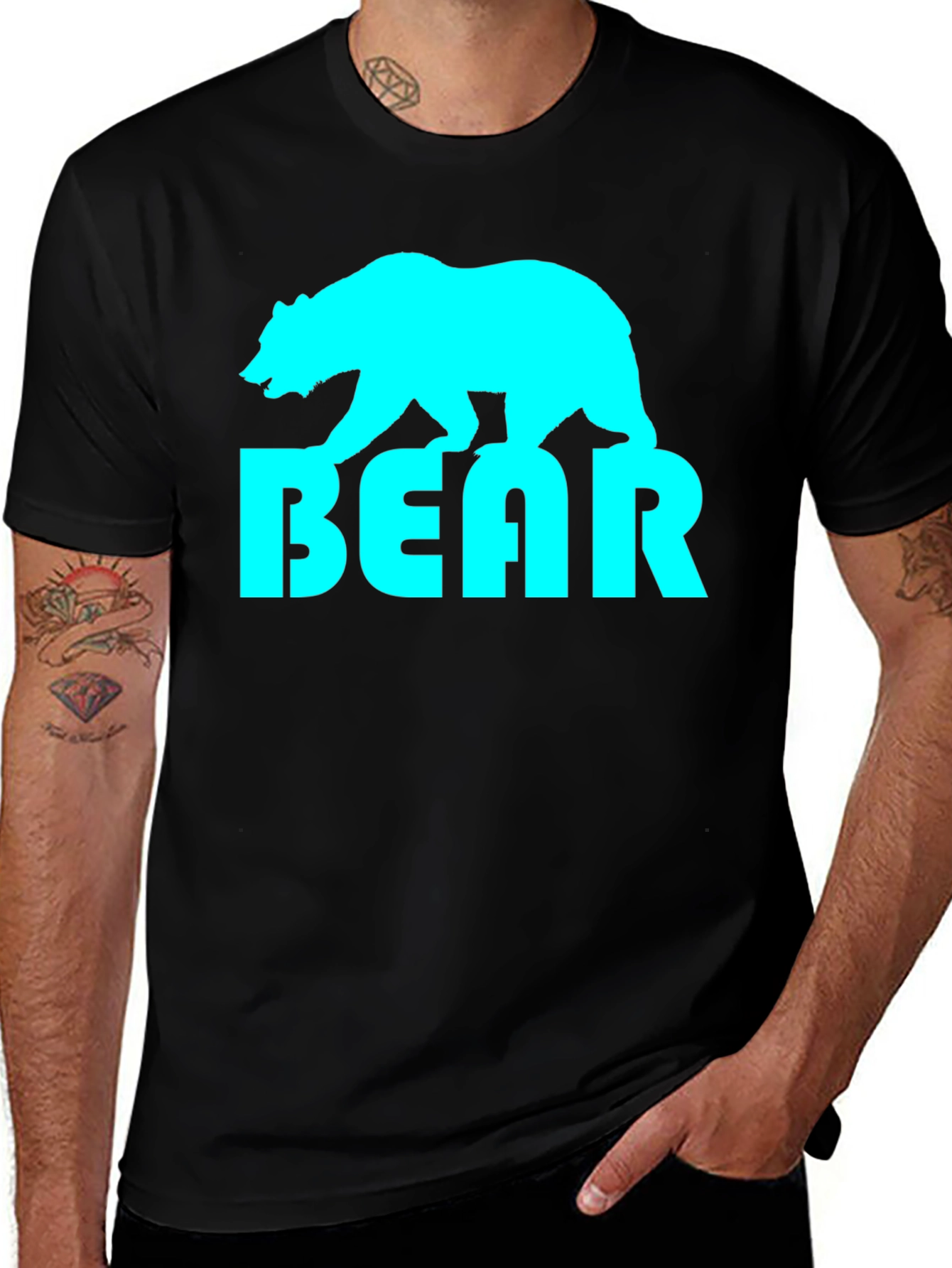 Cool Bear Graphic Tee - Stylish Black T-Shirt