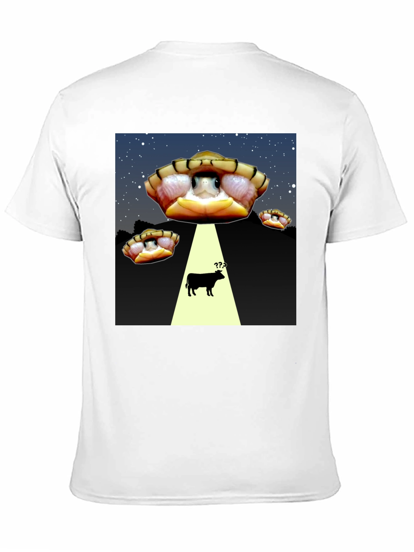 Alien Turtle Abduction T-Shirt - Funny Graphic Tee