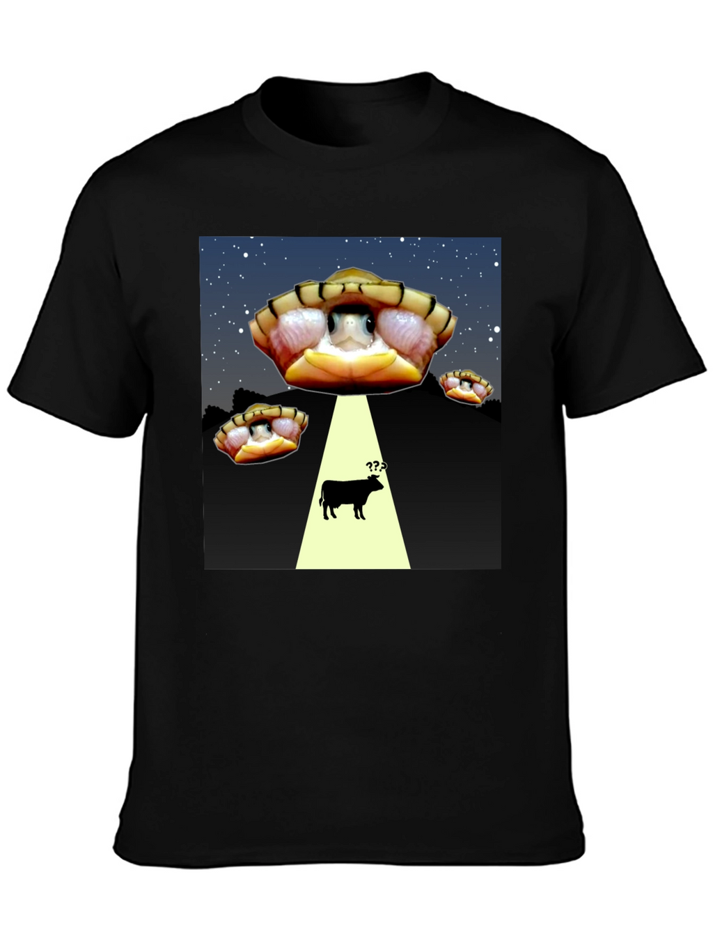 Alien Turtle Abduction T-Shirt - Funny Graphic Tee